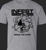 Vtg Infest BAND Gray  Unisex Tee All Sizes S To 345Xl Unisex T-Shirt