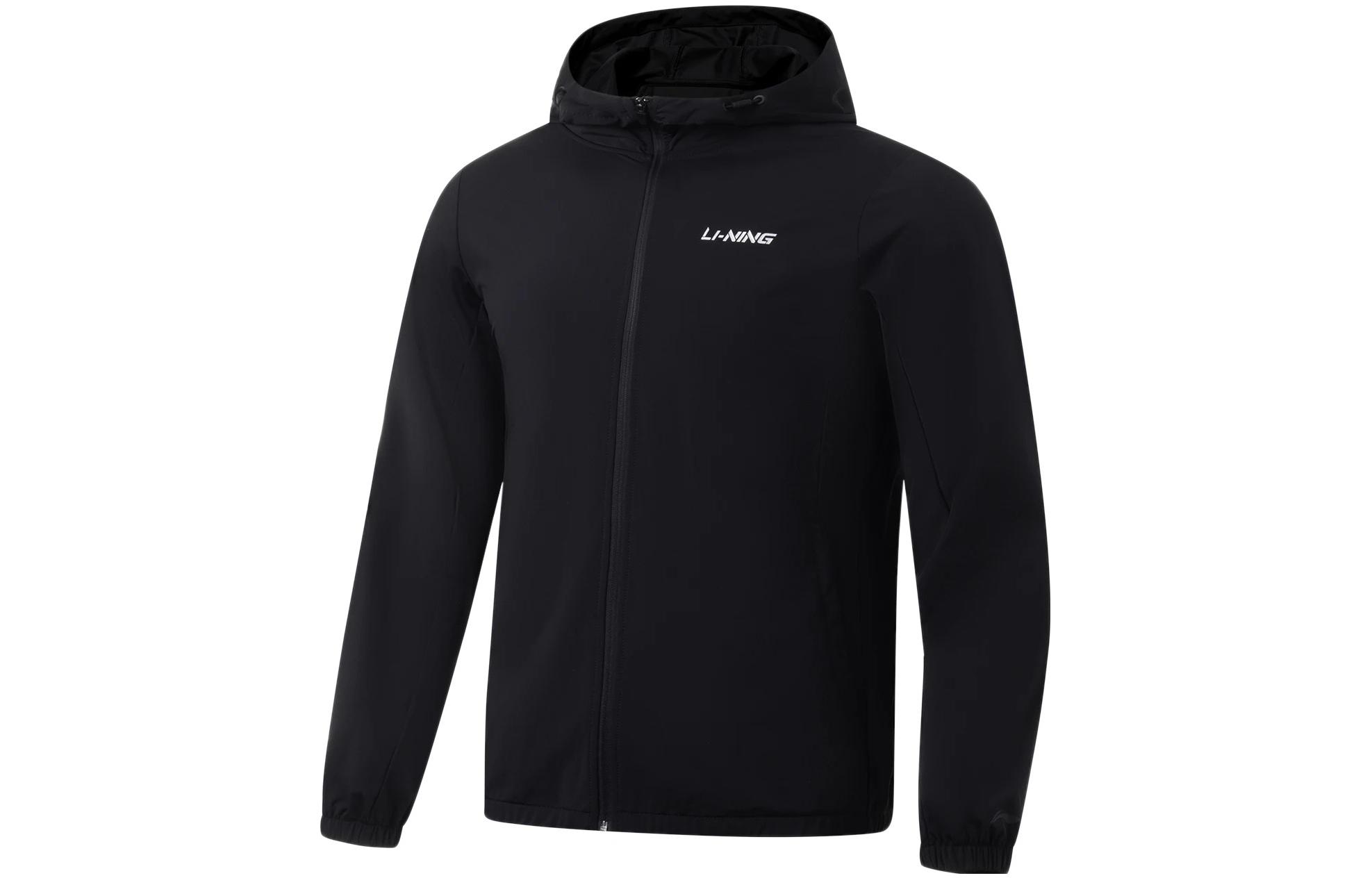 Li Ning Fitness Series Sweatshirts Men s Black Hooded Moderate Regular AWDT569-4 3XL