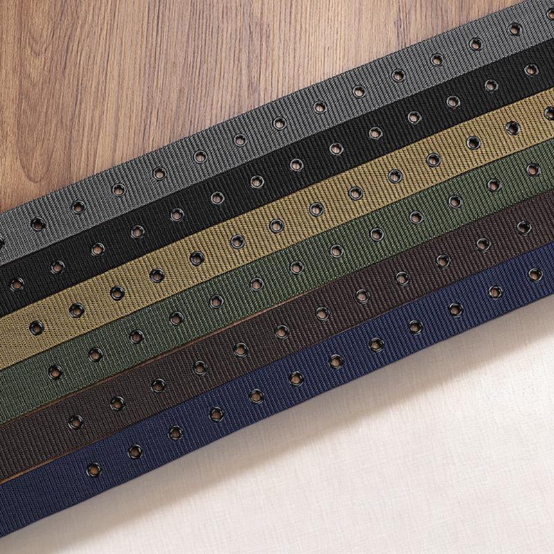 Herrengürtel Poröser Canvas-Dornschließe Ledergürtel Outdoor-Sportgürtel Damen Trendy Ösengürtel Mit Jeansgürtel Für Männer Frauen