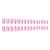 Multi-color Cat Eye High Gloss Press-on Nails - Water Drop Style, Solid Color, 30 Strips