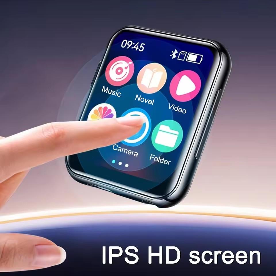 Bluetooth 5.4 MP3 Player MP4 Player 2 Inch IPS Full Touch HD Colour Screen Support Photo, Radio, Alarm Video, E-book, Etc.