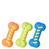 Durable Rubber Bone Dog Chew Toy, Interactive Squeaky Pet Teething Toy for Medium Large Dogs, Non-Toxic Bouncy Training Toy
