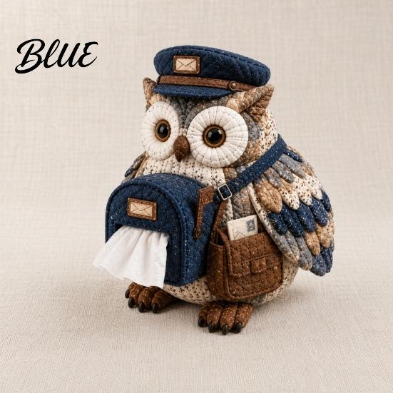 Handmade Quilted Tissue Cover DIY Box Kit Owl Shape