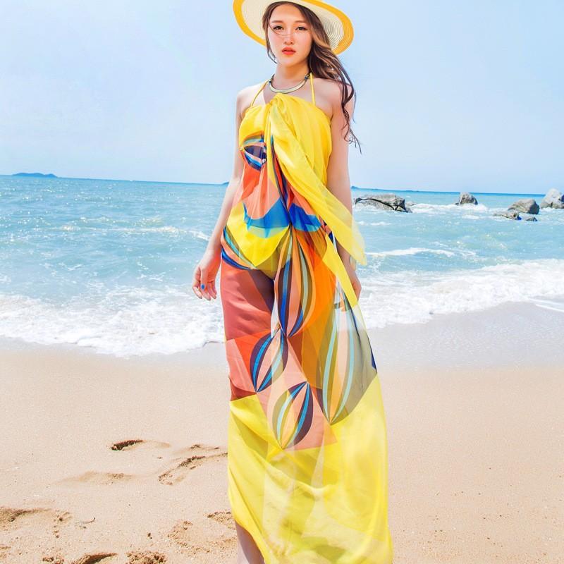 

New Spring and Autumn Summer New Large Simulation Silk Scarf Super Long Printed Scarf Sun Protection Shawl Sun Protection 190cm*140cm