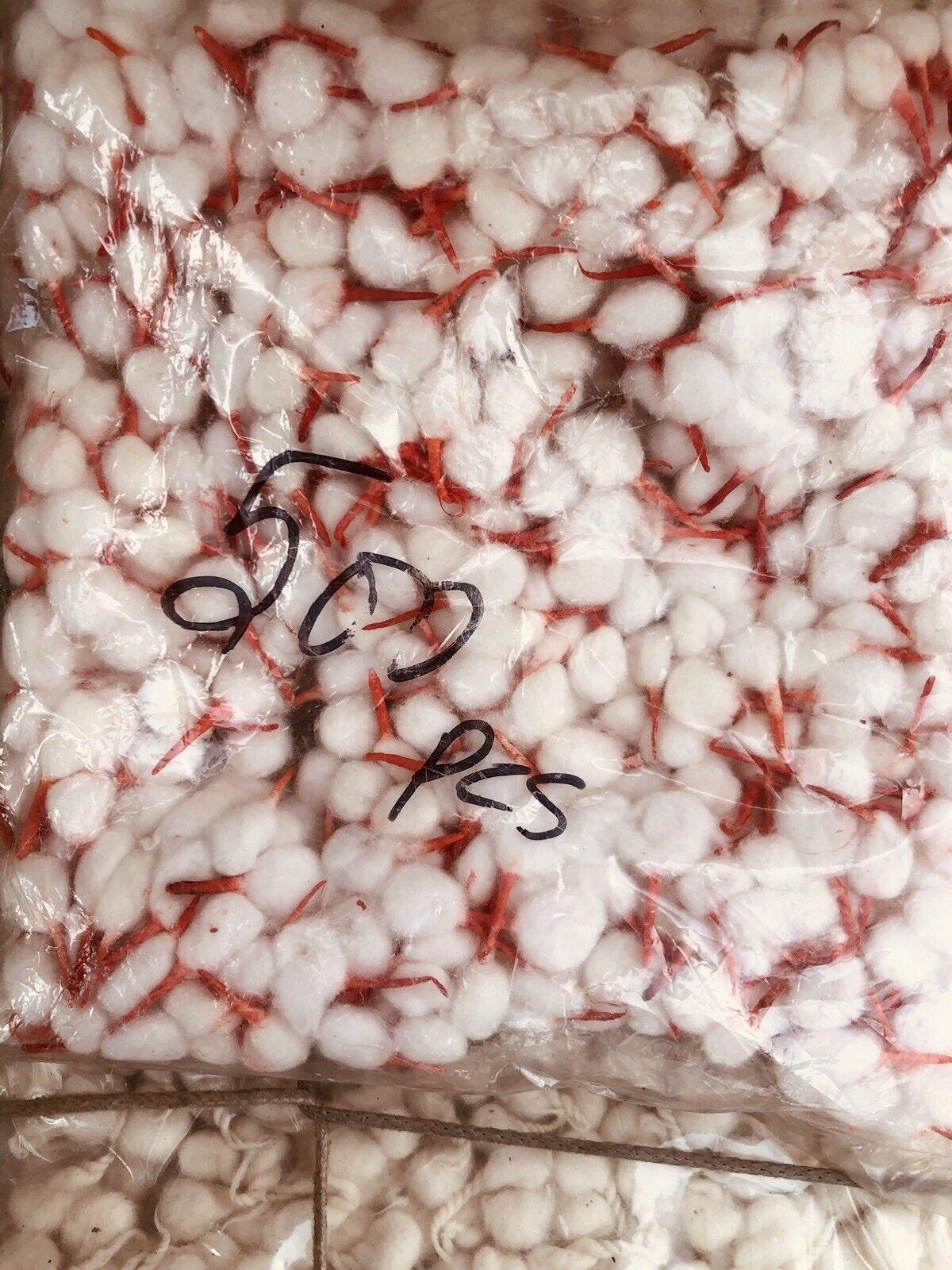 500 Pc Cotton Wicks, Rui Batti, Pooja Diya Batti, Select Style Plain