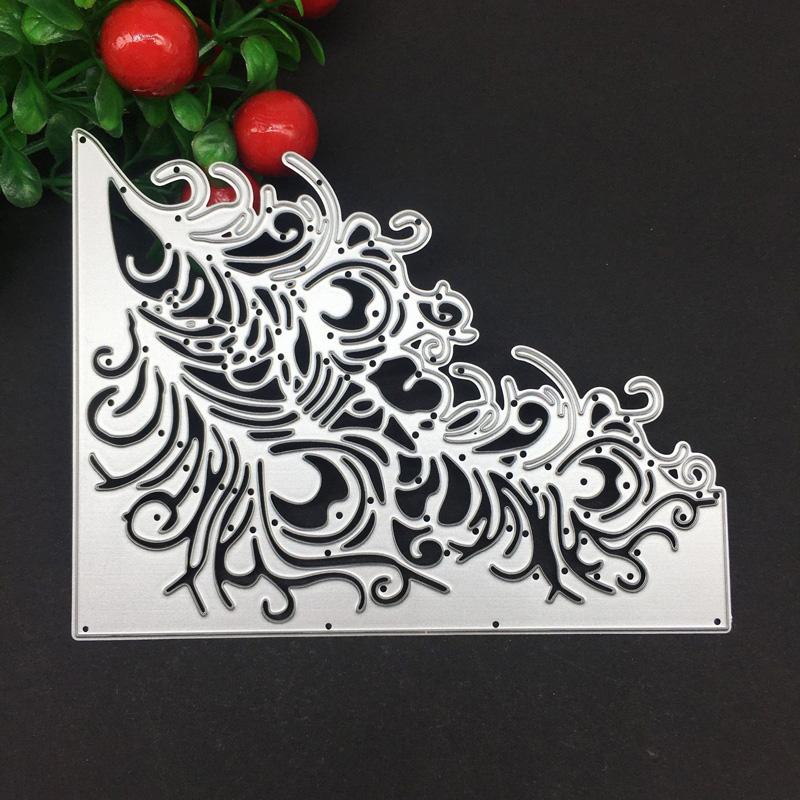 

Перо павлина художественный узор Скрапбукинг металлические трафареты трафареты для DIY альбом декор бумажной карты серебряный