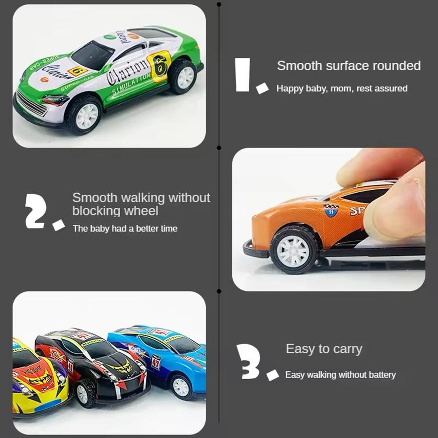 50/60pcs Mini Alloy Car Model Set with Storage Box Die Cast Car Toy Sliding Racing Model Inertial Car Storage Box Set Child