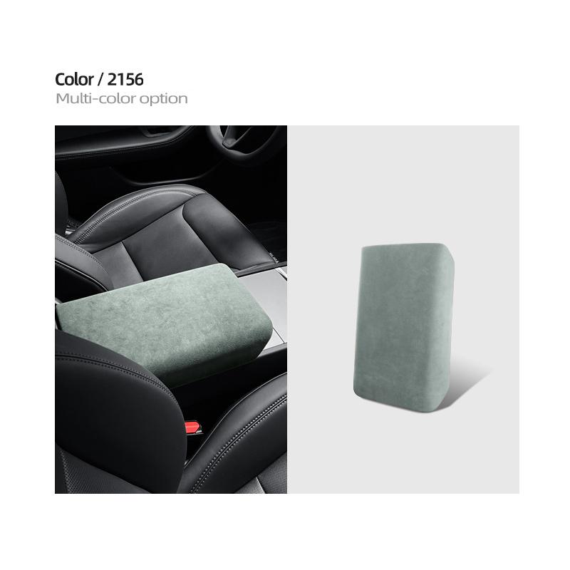 For Tesla Model 3 Highland 2024 Italian Premium Suede Car Interior Center Console Armrest Box Lid Panel Protective Cover