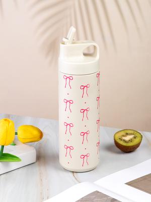 500ml Nerezová miska Termoska na vodu Dvouvrstvá Třešňový potisk Vakuový hrnek Prevence úniku Izolované láhve Termo hrnek