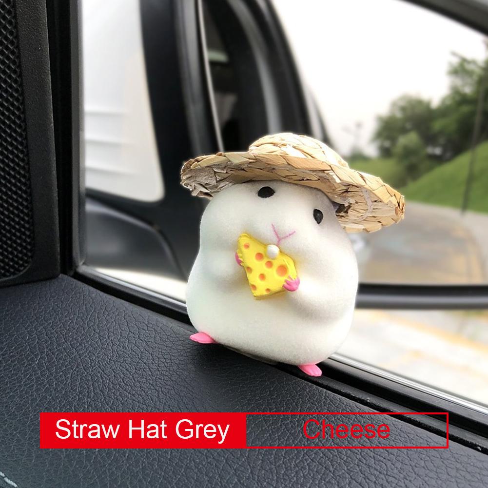 Hamster Ornaments Car Decoration Cute Animal Dashboard Window Center Console Doll Car Interior Pendant Dashboard Cool Decoration