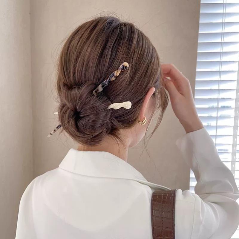 Vintage Essigsäure Einfache Haarnadel Mode Druck Haarspange Nadeln Für Frauen Mädchen Haaraccessoires Trendige Kopfbedeckung Geschenke