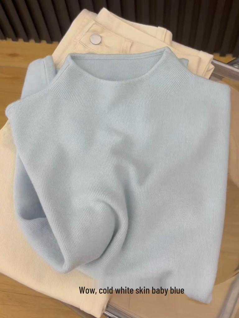 Damen Dopamin Rollkragen Fleece Pullover - 2025 Frühjahrskollektion, Warmer & Dicker Gestrickter Baselayer Top