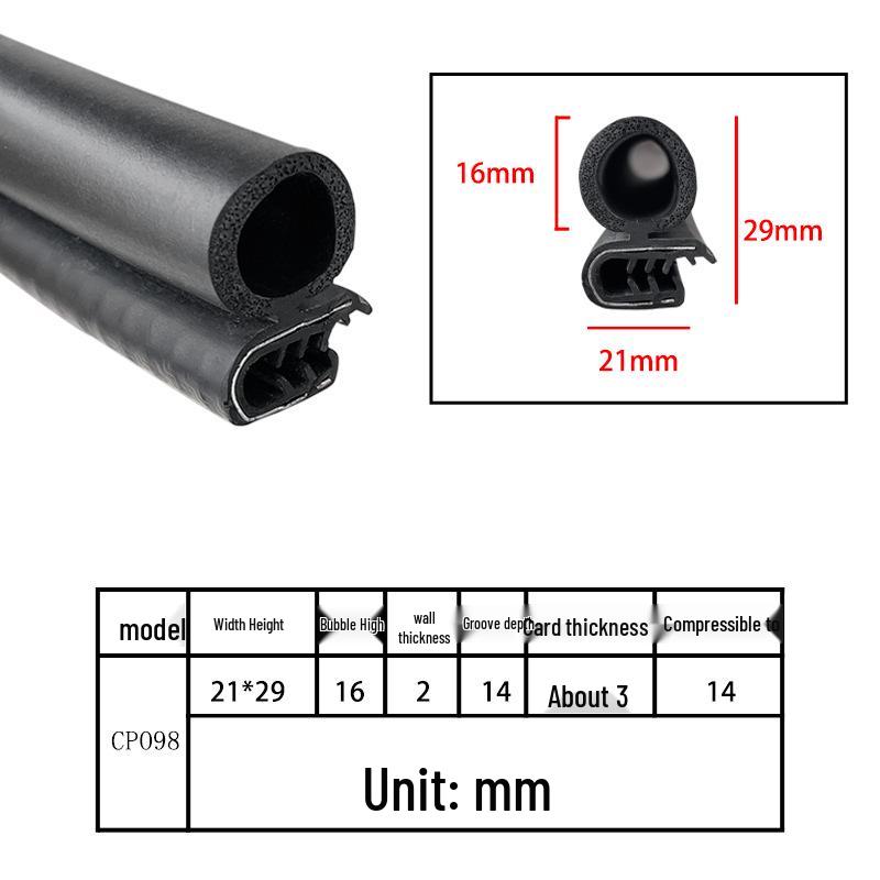 High-Temperature Resistant U-Shaped Rubber Sealing Strip for Dustproofing Electrical Cabinets and Car Doors