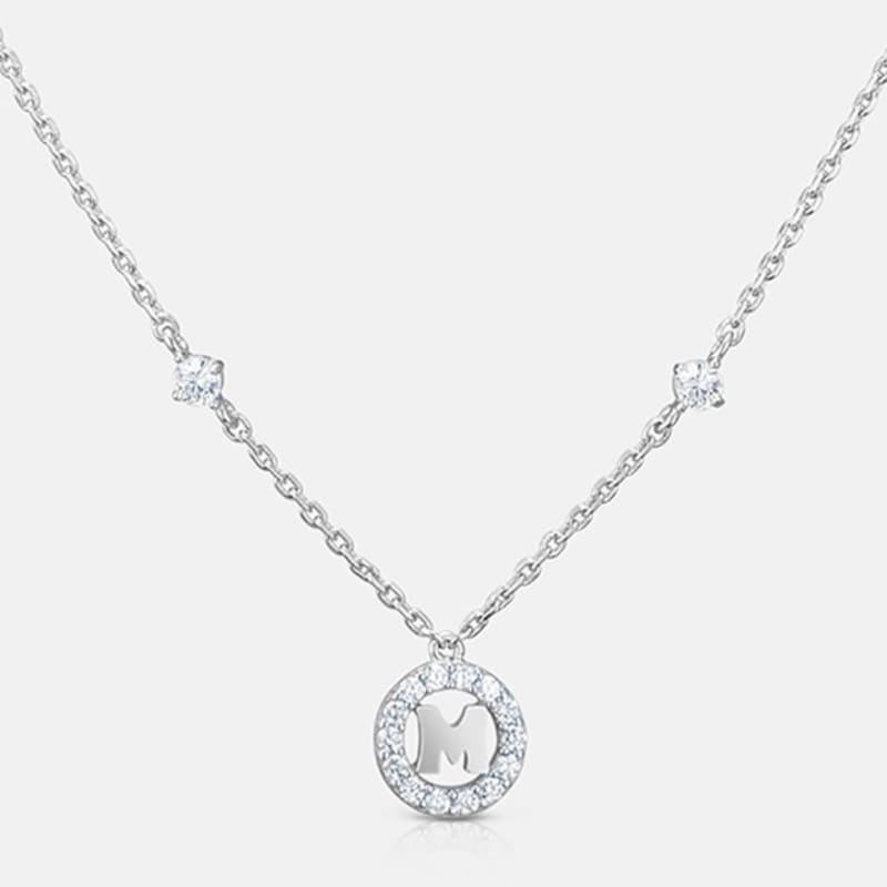 METROCITY JEWELRY Centro White Silver Necklace A202SN9118WPA