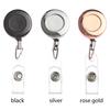 1PC Retractable Badge Pull Buckle Metal Retractable ID Card Badge Reel Holder Door Pass Chain Work Card Keychain Office Supply