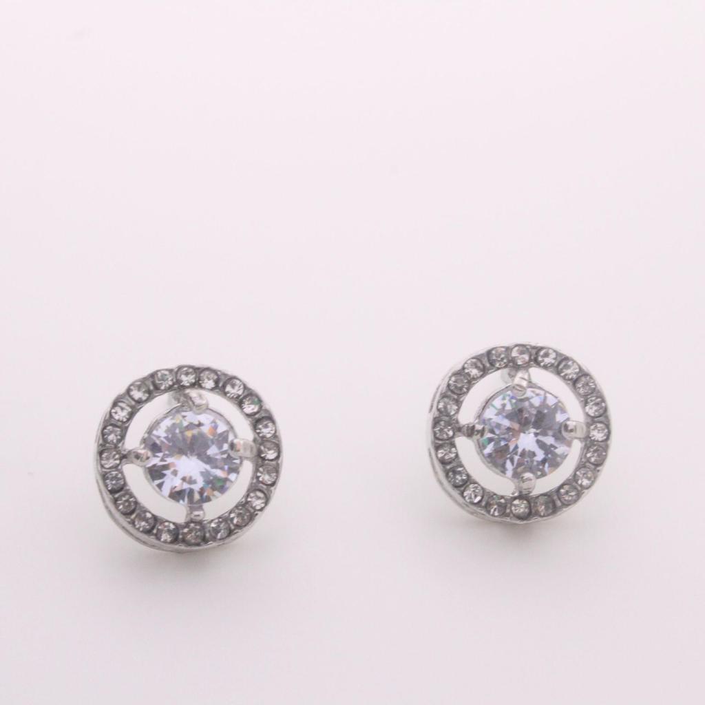 Elegant European-Style Rhinestone Stud Earrings for Brides