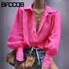 Moda damă ocazional toamnă iarnă mânecă lungă cu gât POLO Bluze și cămăși