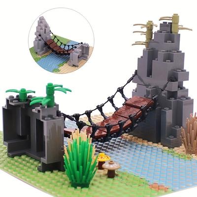 Drawbridge Set Mountain Bridge Stone Classic MOC Bricks Accessories Constructor Building Blocks Parts 6083 23996 63141