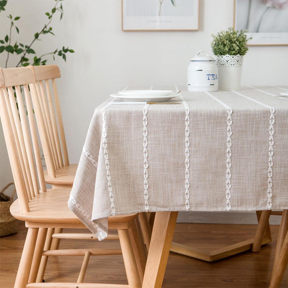 Three-dimensional Jacquard Tablecloth, Rectangle Dust-Proof Table Cover for Kitchen Dining,Party, Holiday Tabletop Decoration