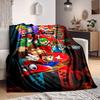 1pc Nintendo Switch Characters Soft & Warm Flannel Blanket, Multi-Purpose Throw Blanket for Couch, Sofa, Office, Bed, Camping, Travel