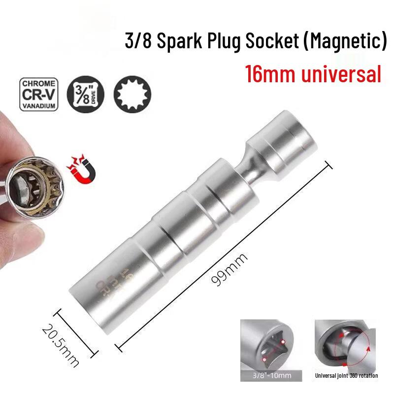Magnetic Universal Spark Plug Socket Wrench