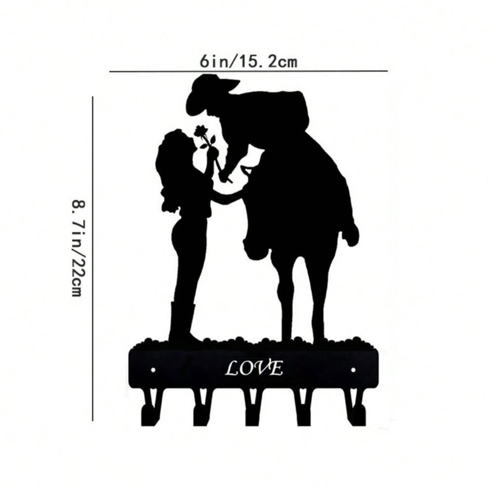 Metal Wall Hook Bohemian Home Decor Romantic Couple Key Holder Rustic Iron Hooks