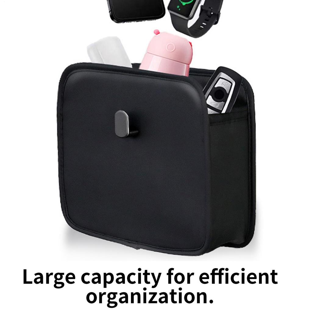 Car Back Seat Organizer PU Leather Door Side Box Seat Back Organizer For Vehicle SUV Truck Interior Phone Key Sunglass Wallet