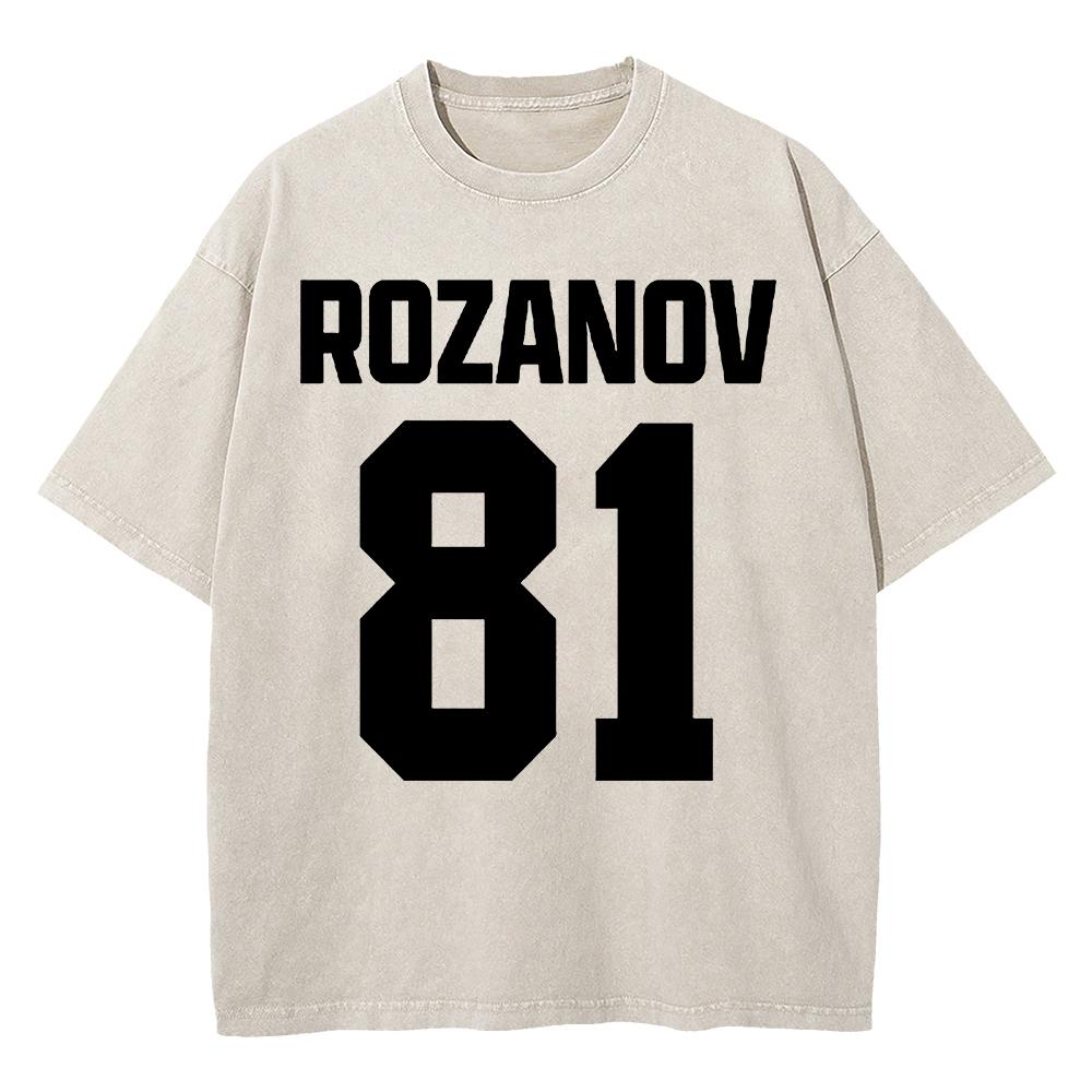 100% Baumwolle Vintage Gewaschen Beheizte Rivalität Ilya Rozanov 81 Boston Raiders T-Shirt Herren Scott Hunter Shane Hollander Säurewaschung T-Shirts
