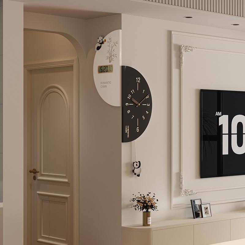 Double Sided Wall Clock Living Room Digital Wall Watch Multifunctional Corner Silent Swing Clocks Home Decoration Accessories
