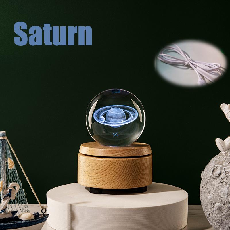 

Музыкальная шкатулка с синим зубом, оптовая продажа, звездное небо, хрустальный шар, 3D, внутренняя резьба, стеклянный шар, дизайн, стиль, украшение для дома