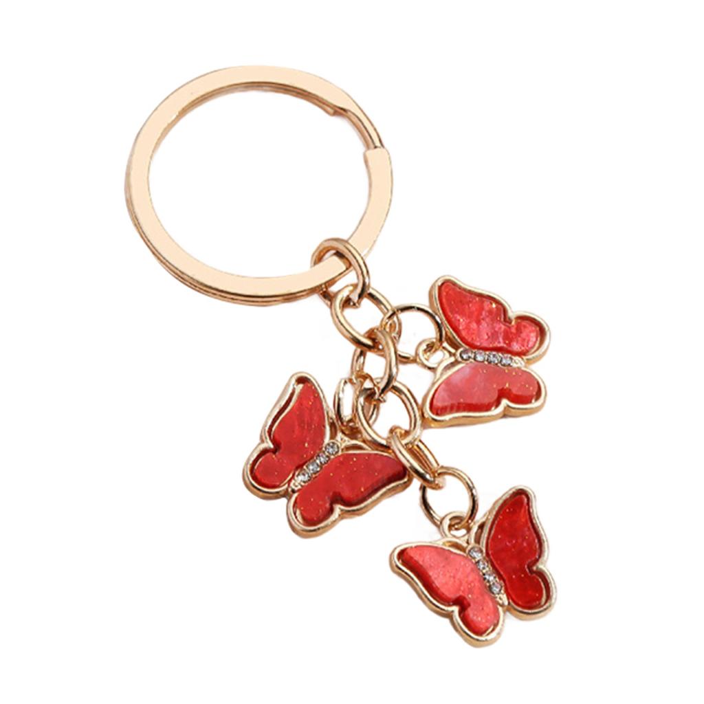 Butterfly Keychain Pendant Charms Car Keyring Hanging Ornament Party Favor for Handbag Purses Bag Wallet Decorations