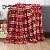 Winter Christmas Blanket Snowflake Elk Printed Thickened Plush Machine Washable Office Nap Dormitory Home Bed Sofa Travel Cozy Warm Blanket