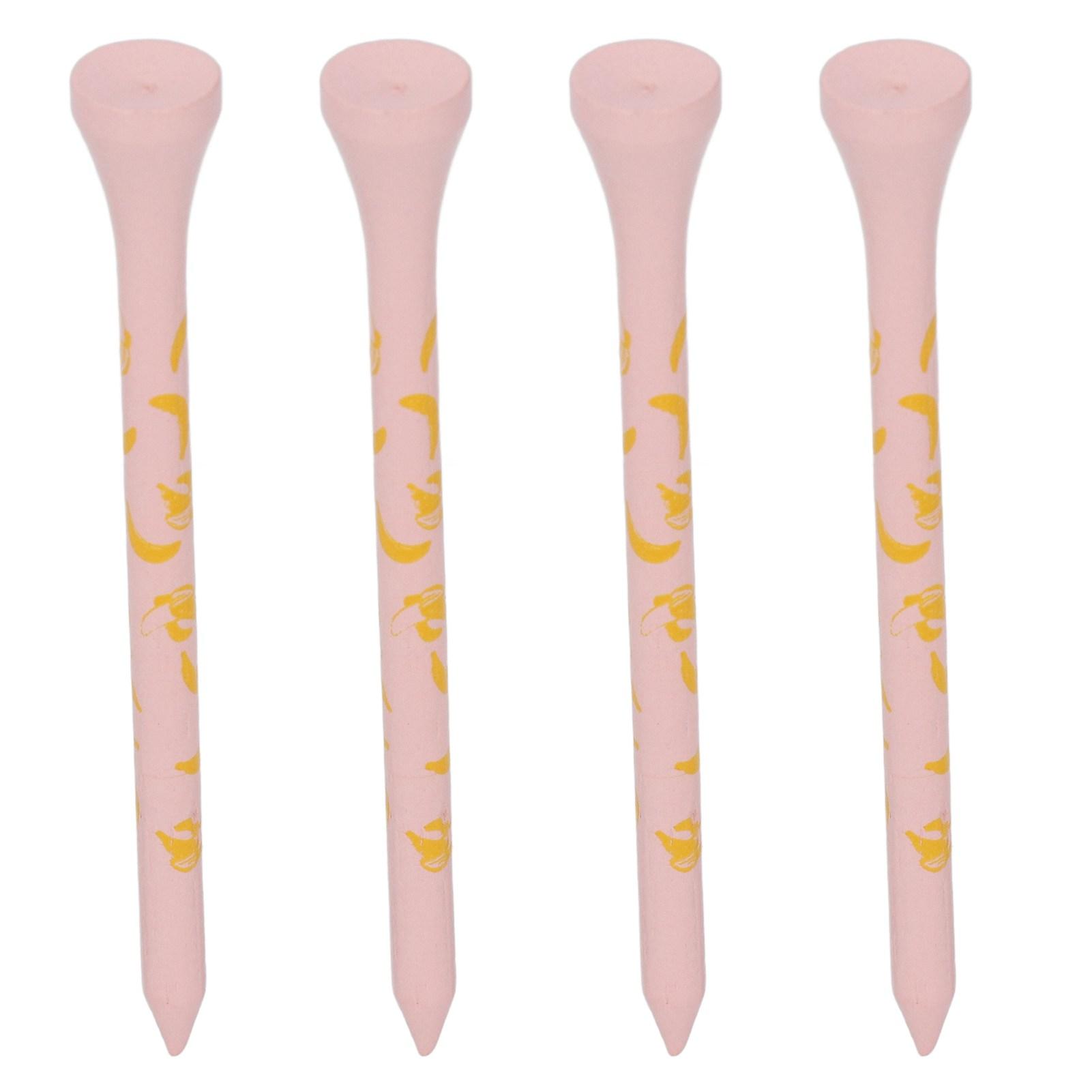 

30Pcs Bamboo Wood Golf Tees 8cm Printed Skull Wooden Golf Tees Golfing Accessories Pink розовый
