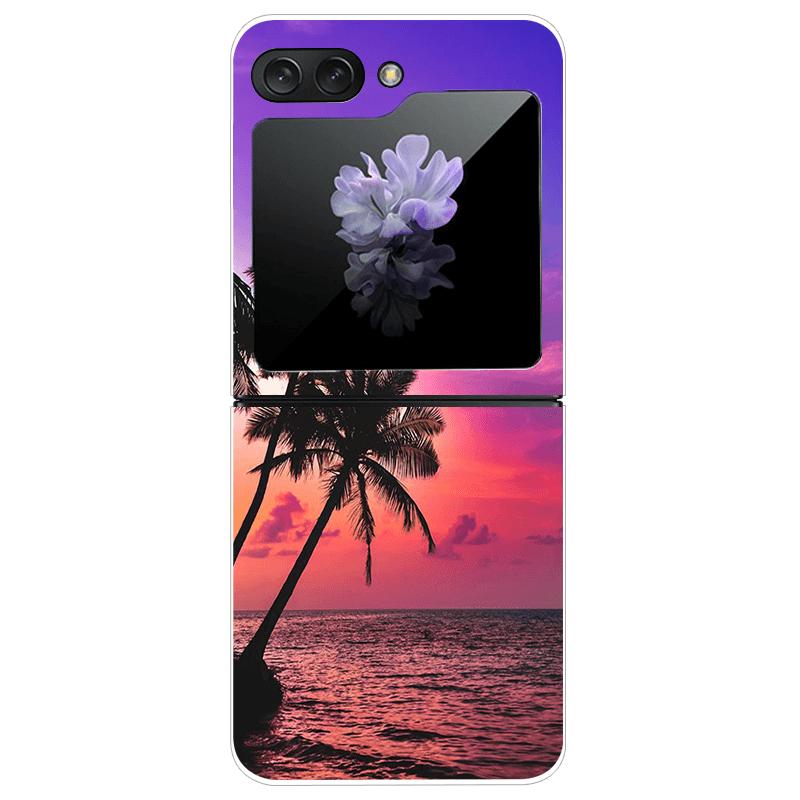 For Samsung Z Flip7 Cases Flip 7 Hard PC Transparent Phone Cover For Samsung Galaxy ZFlip 7 Cool Luxury Clear Shockproof Case