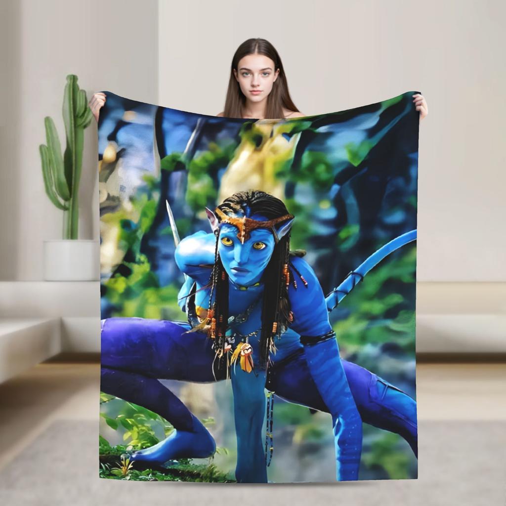 Movie Avatar The Way of Water Blanket  Travel Office Flannel Throw Blanket For Living Room Soft Warm Custom Quality Bedspread