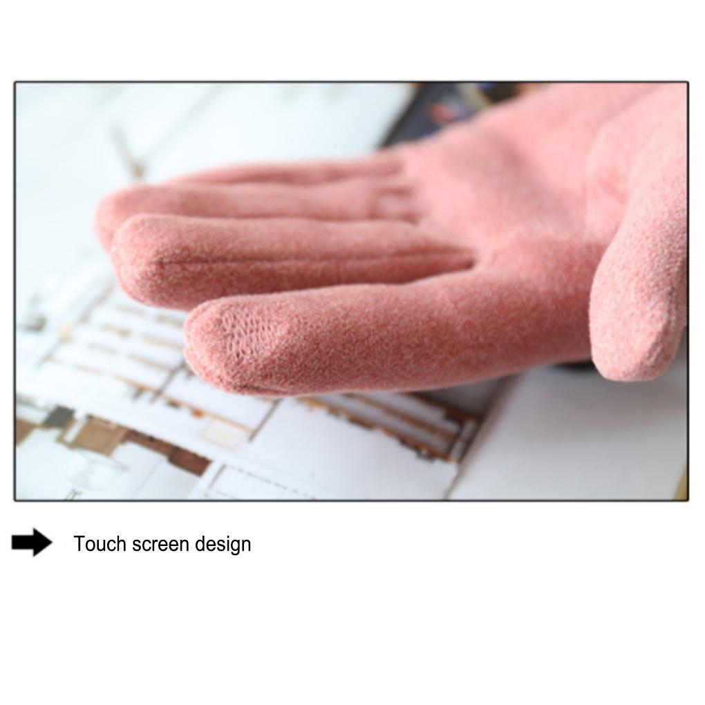 1 Pair Winter Warming Glove Thermal Comfortable Gloves Thickened Soft Elastic Screen Mittens Sporting Supply