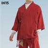 Men's Zen Buddhist Hanfu: Cotton & Linen Taoist Robe, Three-Quarter Sleeve, Spring/Autumn Ancient Style Tea Jacket