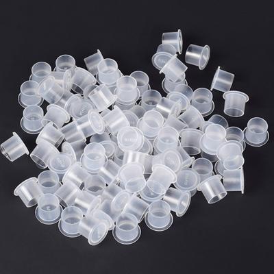 100Pcs/Set Tattoo Cups Disposable Safe Plastic Tattoo Color Caps for Personal Use