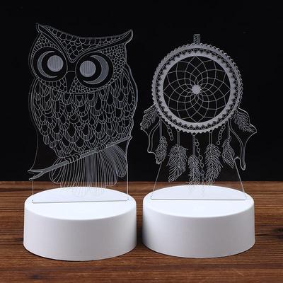 Night Light Creative Light 3D Led Optical Illusion Light Bed Lamp Table Lamp Cartoon Gift Usb Bedroom Bedside Table Lamp