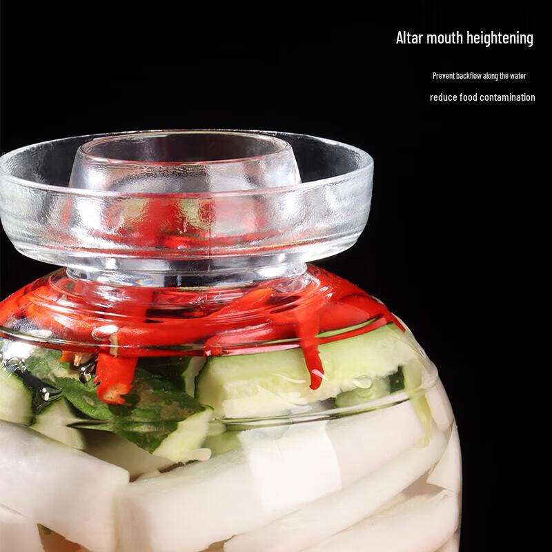 COKRSUPE Thickened Glass Pickle Jar