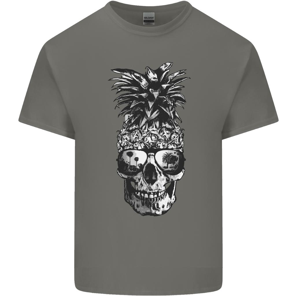 Pineapple Skull Surf Surfing Surfer Holiday Unisexs Light Cotton TShirt