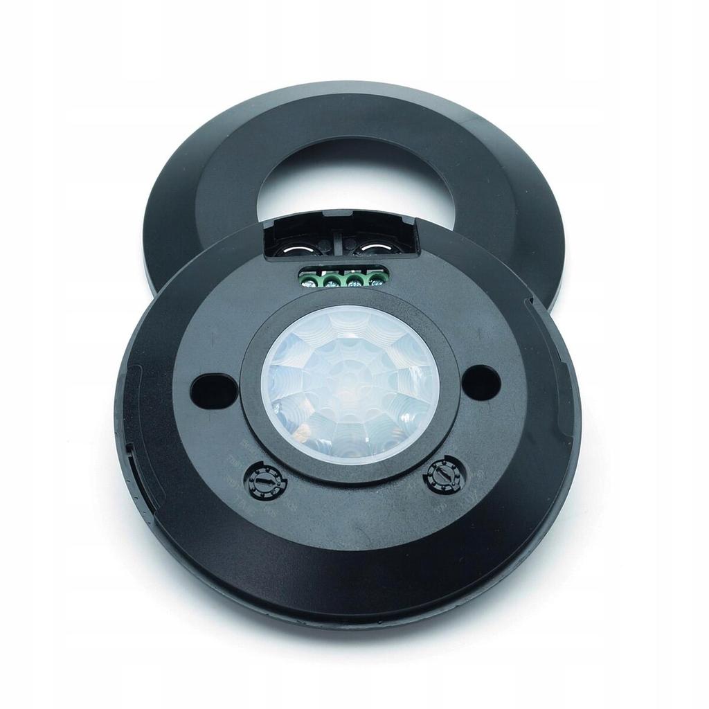 Ceiling-Mounted Pir Ultra Flat Motion Sensor Black