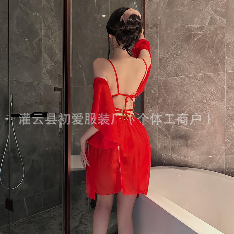 Exotic love Guochao Hanfu seductive belly pocket sexy inner uniform underwear suit women
