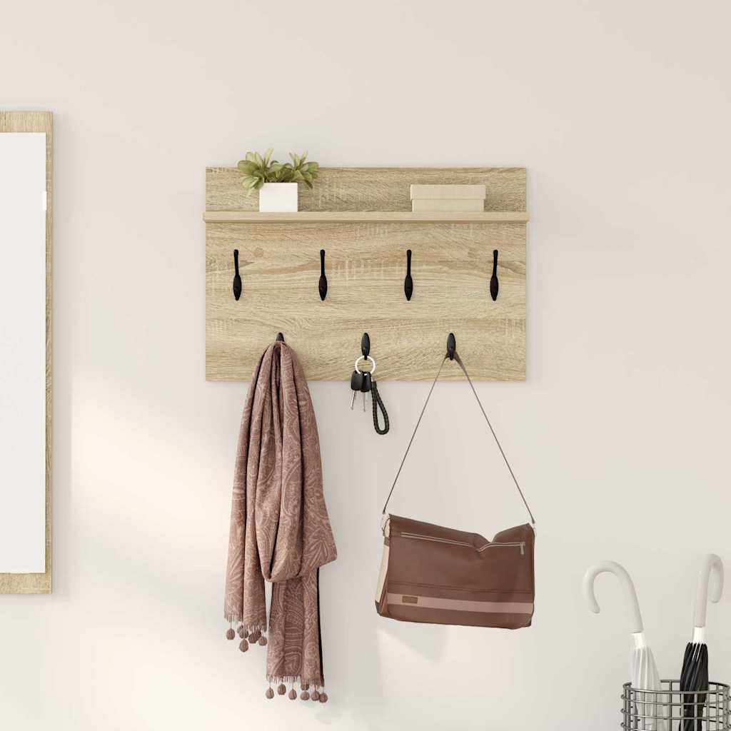 Wall mounted nightstand Sonoma oak 80 x 40 x 12 cm