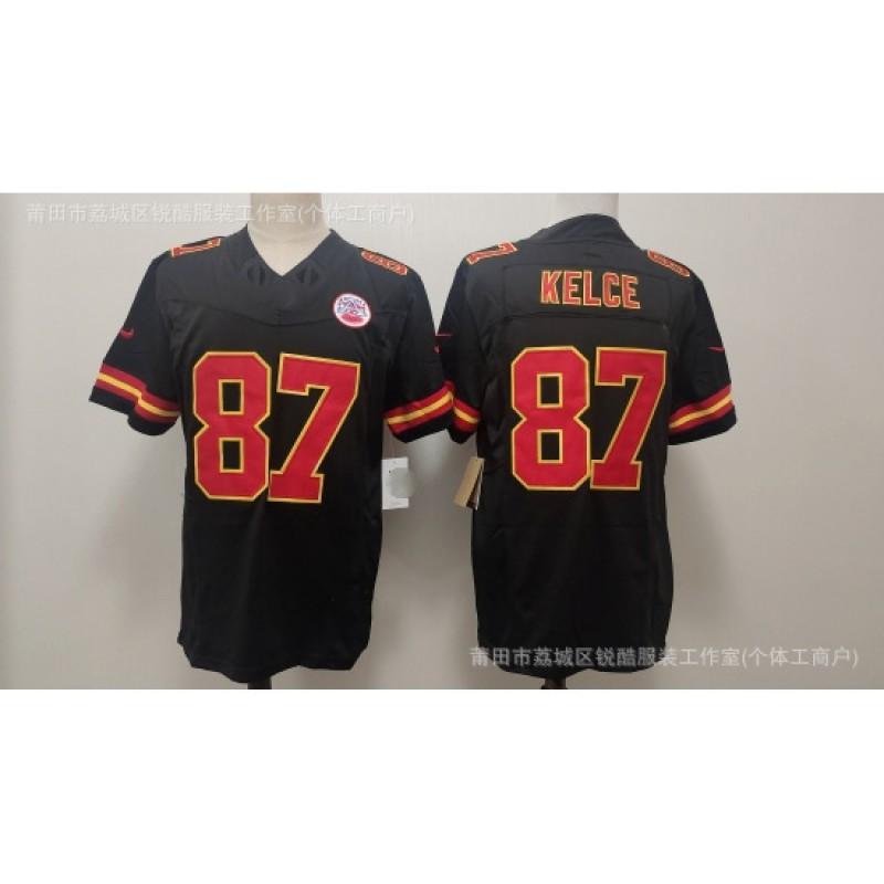 Kansas City Chiefs Patrick Mahomes 15 Haftowany Koszulka Piłkarska NFL Męska Ubranie Kibica