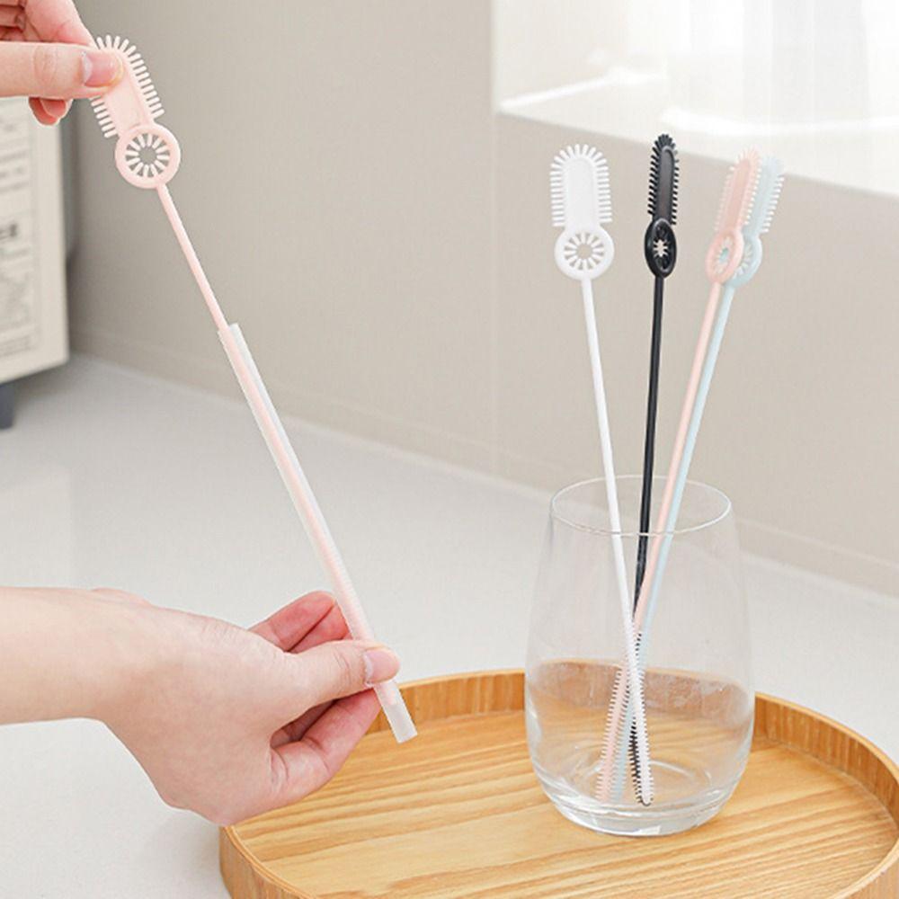 2Pcs Household Straw Cleaning Brush Long Gap Brush New Drinking Straw Cleaner Brush  Kitchen Gadgets