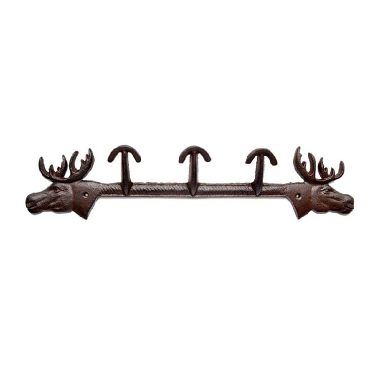 

Modern Black Elk Wall Hanging Hook Set Decorative Hanger Iron Key Holder For Entryway Closet Home Decoration 1