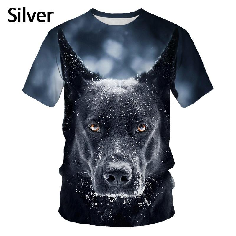 German Shepherd Dog T Shirt 3D Cute Doggy Printed Funny Puppy