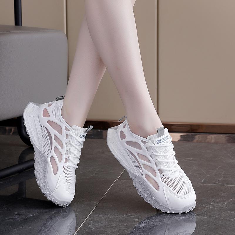 New Women's Sneakers - Lace-up Casual Fashion Versatile Not Tired Feet Non-slip Shock-absorbing Arch Support Comfortable Mesh Breathable Shoes