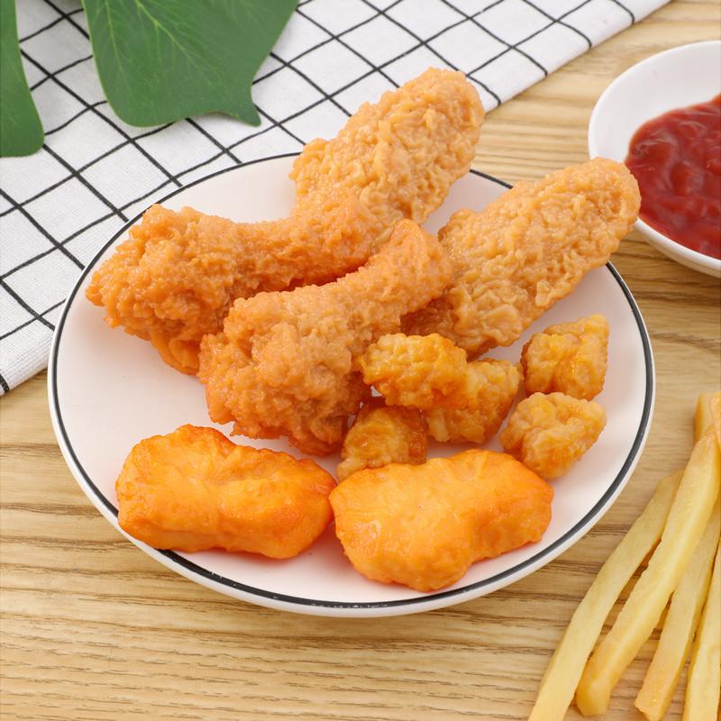 Simulation Chicken Nugget Fake Food Model Kids Toy Burger Shop   Restaurant Display Decoration Kitchen Props Home Decor